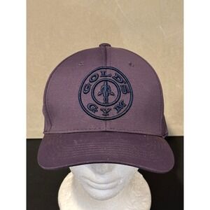 Golds Gym Top of the World Purple One-Fit Baseball Hat Cap Mens Tonal Logo